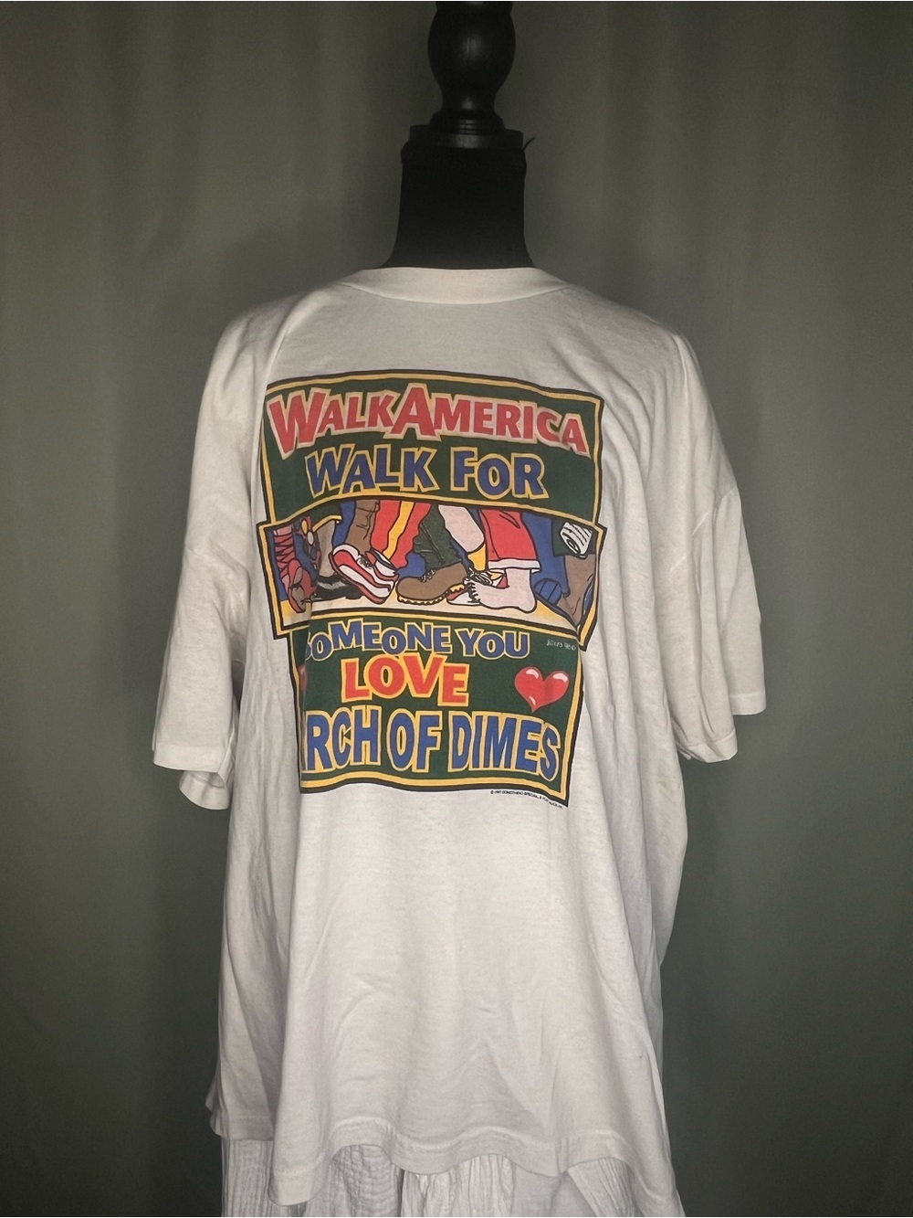 WalkAmerica Graphic Crewneck T-Shirt - White